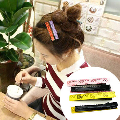 韩国发饰头饰多图案纯色鸭嘴夹发夹刘海边夹（1对）B3-4-3