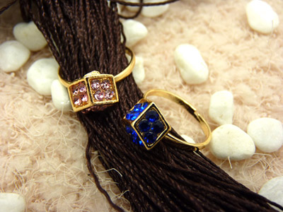 纯情时尚经典锆石镀玫瑰金镂空戒指环女饰品礼 韩版潮流戒指 保色戒指B9-2-上