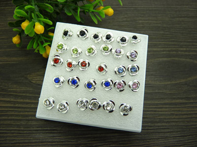 施华洛世奇元素锆石耳钉女 韩国水晶耳饰首饰品 耳环耳坠合金时尚耳钉C6-2-3