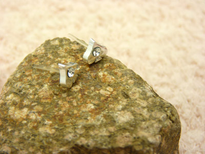 韩国饰品时尚爱心耳钉 锆石超闪耳钉耳环 防过敏耳饰品 合金耳钉C6-2-3