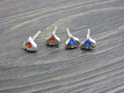 韩国饰品时尚爱心耳钉 锆石超闪耳钉耳环 防过敏耳饰品 合金耳钉C6-2-3