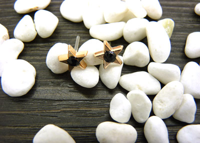 韩潮风格太阳锆石耳钉淑女耳饰 韩版个性合金宝石耳环饰品 合金耳钉C6-2-3