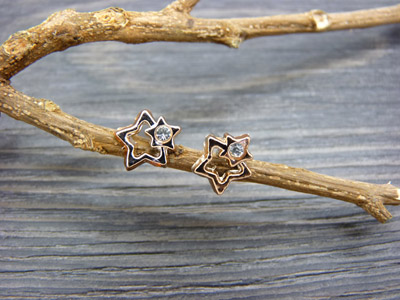 韩潮风格太阳锆石耳钉淑女耳饰 韩版个性合金宝石耳环饰品 合金耳钉C6-2-3