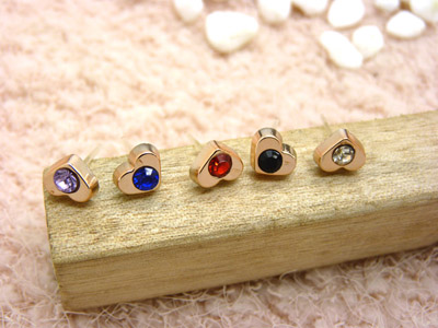 耳钉时尚韩版镶钻耳洞潮流耳钉女 韩国个性潮流耳饰品 合金耳钉C6-2-3