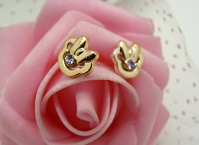 耳钉时尚韩版镶钻耳洞潮流耳钉女 韩国个性潮流耳饰品 合金耳钉C6-2-3