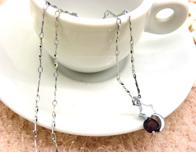 925银项链女日韩版短款锁骨链元宝链蛇骨链首饰品