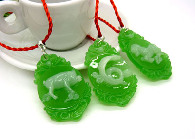 特价潮流夜光十二12生肖项链 男女时尚吊坠 -夜光生肖牌项链大B2-1-4