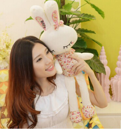 爱情兔碎花兔美人兔LOVE兔公仔兔子毛绒玩具 女友生日礼物 -美人兔2号-50号