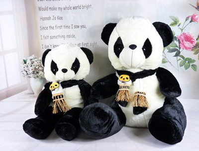 熊猫毛绒玩具 玩偶公仔娃娃 国宝纪念品 -新款围巾大熊猫1号-53号