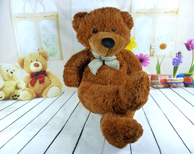毛毛泰迪熊 正品毛绒玩具抱抱熊布娃娃公仔领结熊生日礼物 -1.2米熊-9号