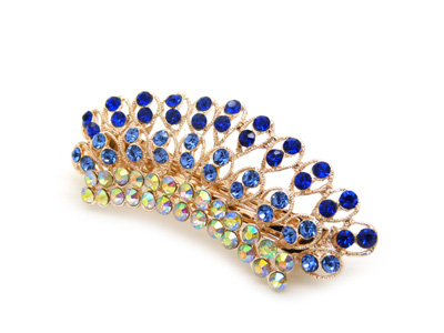 正品精美发饰合金锆石弹簧夹 爱心树叶皇冠凤凰发夹顶夹弹簧夹 (大号)