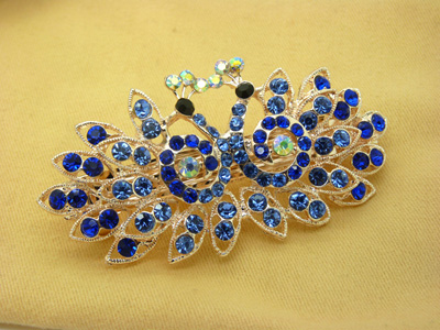 正品精美发饰合金锆石弹簧夹 爱心树叶皇冠凤凰发夹顶夹弹簧夹 (大号)