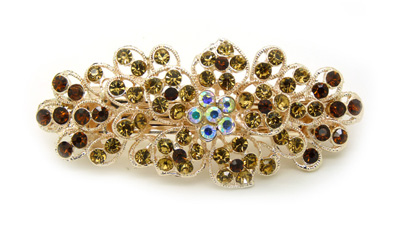 正品精美发饰合金锆石弹簧夹 爱心树叶皇冠凤凰发夹顶夹弹簧夹 -(大号)