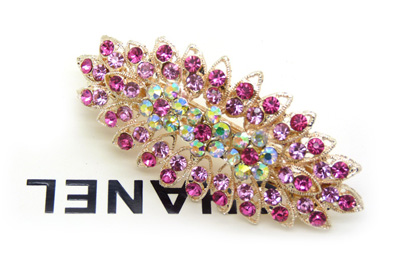 正品精美发饰合金锆石弹簧夹 爱心树叶皇冠凤凰发夹顶夹弹簧夹 -(大号)