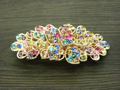 正品精美发饰合金锆石弹簧夹 爱心树叶皇冠凤凰发夹顶夹弹簧夹(大号)