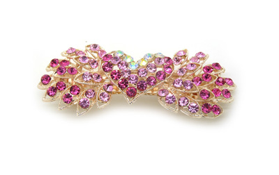 正品精美发饰合金锆石弹簧夹 爱心树叶皇冠凤凰发夹顶夹弹簧夹(大号)