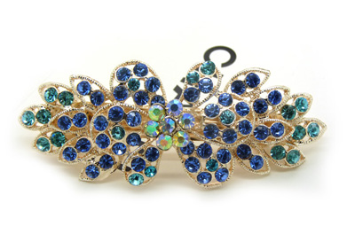 正品精美发饰合金锆石弹簧夹 爱心树叶皇冠凤凰发夹顶夹弹簧夹(大号)