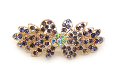 正品精美发饰合金锆石弹簧夹 爱心树叶皇冠凤凰发夹顶夹弹簧夹(大号)