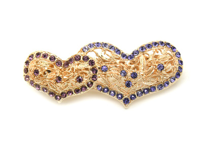 正品精美发饰合金锆石弹簧夹 爱心树叶皇冠凤凰发夹顶夹弹簧夹(大号)