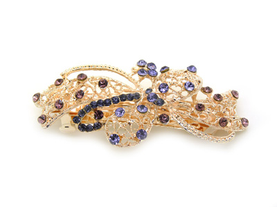 正品精美发饰合金锆石弹簧夹 爱心树叶皇冠凤凰发夹顶夹弹簧夹(大号)