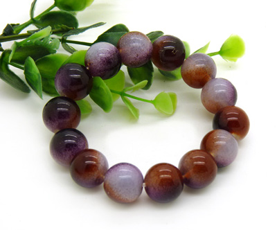 水晶玉石男女士手链 玛瑙情侣手串 开运水晶佛珠 -玛瑙珠手链8号