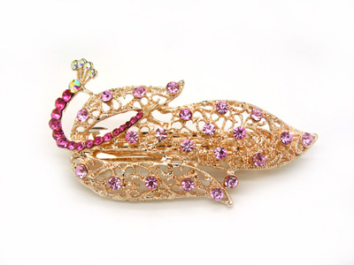 韩版气质彩色头饰发饰 高档合金水晶水钻弹簧夹 -时尚弹簧夹