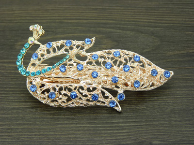 韩版气质彩色头饰发饰 高档合金水晶水钻弹簧夹 -时尚弹簧夹