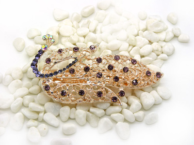 韩版气质彩色头饰发饰 高档合金水晶水钻弹簧夹 -时尚弹簧夹