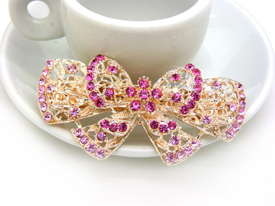 韩版气质彩色头饰发饰 高档合金水晶水钻弹簧夹 -时尚弹簧夹