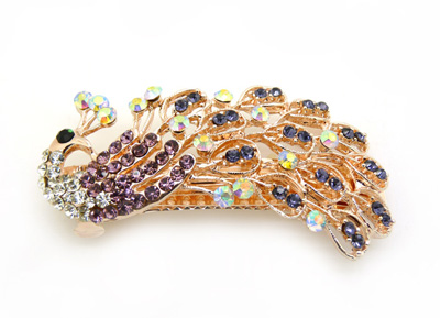 新款韩版 高端时尚彩钻凤凰弹簧夹女发夹发卡顶夹 -合金弹簧夹B8-2-3