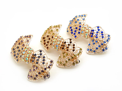 新款韩版 高端时尚彩钻凤凰弹簧夹女发夹发卡顶夹 -合金弹簧夹B8-2-3