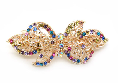 新款韩版 高端时尚彩钻凤凰弹簧夹女发夹发卡顶夹 -合金弹簧夹B8-2-3