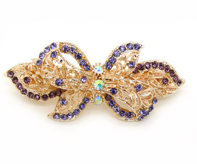 新款韩版 高端时尚彩钻凤凰弹簧夹女发夹发卡顶夹 -合金弹簧夹B8-2-3