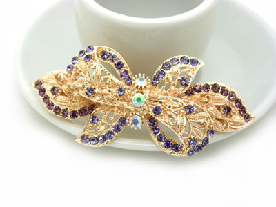 新款韩版 高端时尚彩钻凤凰弹簧夹女发夹发卡顶夹 -合金弹簧夹B8-2-3