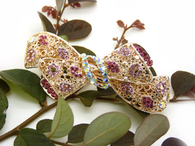 新款韩版 高端时尚彩钻凤凰弹簧夹女发夹发卡顶夹 -合金弹簧夹B8-2-3