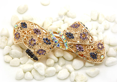 新款韩版 高端时尚彩钻凤凰弹簧夹女发夹发卡顶夹 -合金弹簧夹B8-2-3