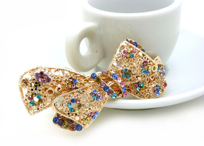 新款韩版 高端时尚彩钻凤凰弹簧夹女发夹发卡顶夹 -合金弹簧夹B8-2-3