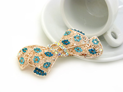 新款韩版 高端时尚彩钻凤凰弹簧夹女发夹发卡顶夹 -合金弹簧夹B8-2-3