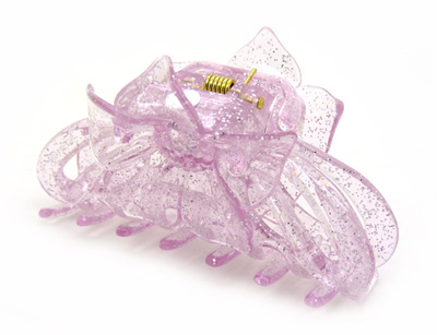 发夹抓夹 大号发抓鲨鱼夹顶夹大发抓夹弹簧夹AS防摔头发抓夹 -花爪夹大号C6-3-6