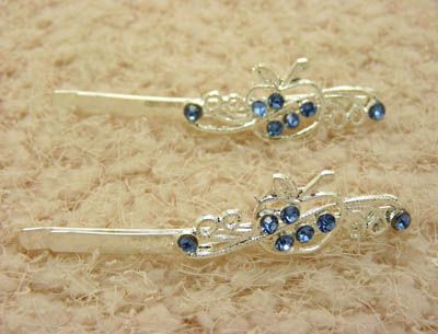 韩版水钻发卡一字夹 合金对夹刘海夹 弯夹发卡 正品镶钻发饰头饰 -合金对夹B3-1-5