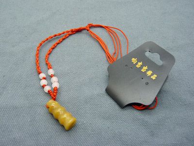 红绳项链绳加玉石 挂吊坠绳子自由拉伸百搭可调 -玉石红绳项链吊坠