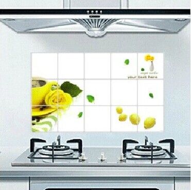 75cm*45cm 厨房防油贴纸/耐高温油烟贴/铝珀墙贴纸-10款混搭八B41-1-3