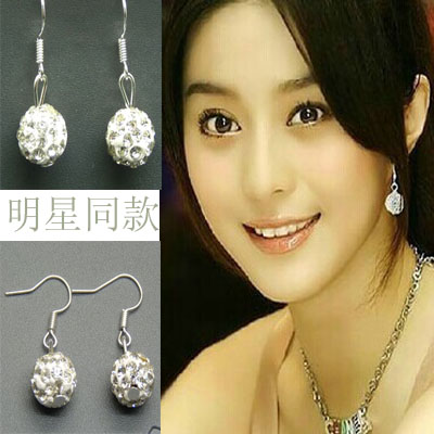 施华洛球耳环耳钉 饰品 防过敏耳坠 日韩流行长款耳环