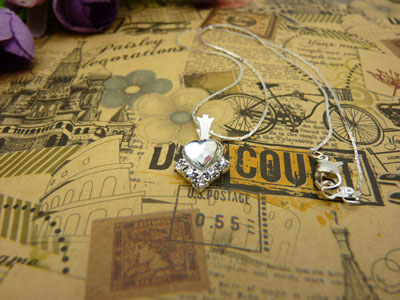 项链女韩版时尚锁骨水晶甜美吊坠首饰品配饰装饰女生B4-1-3