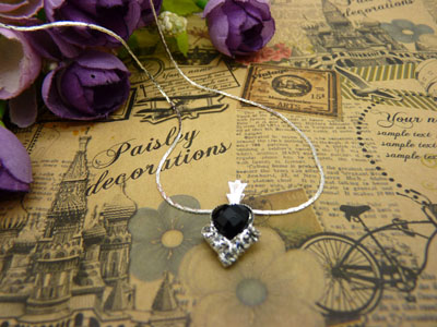 项链女韩版时尚锁骨水晶甜美吊坠首饰品配饰装饰女生B4-1-3