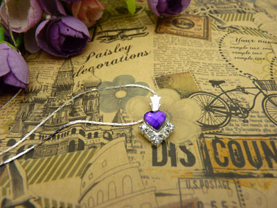 项链女韩版时尚锁骨水晶甜美吊坠首饰品配饰装饰女生B4-1-3