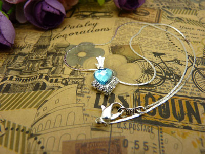 项链女韩版时尚锁骨水晶甜美吊坠首饰品配饰装饰女生B4-1-3