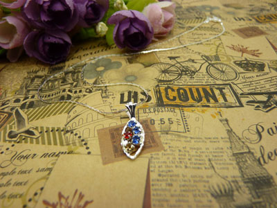 项链女韩版时尚锁骨水晶甜美吊坠首饰品配饰装饰女生B4-1-3