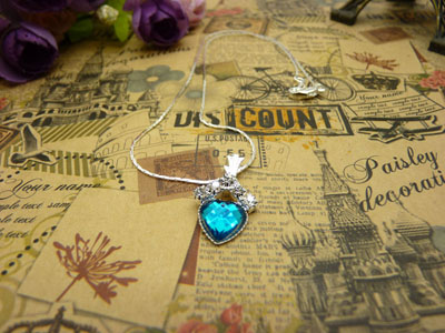 项链女韩版时尚锁骨水晶甜美吊坠首饰品配饰装饰女生B4-1-3