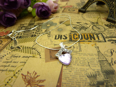 项链女韩版时尚锁骨水晶甜美吊坠首饰品配饰装饰女生B4-1-3